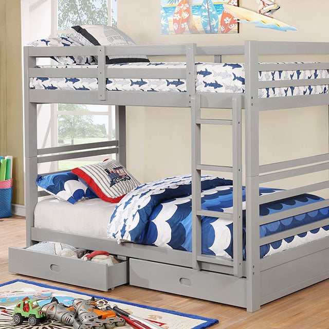 California Gray Twin/Twin Bunk Bed