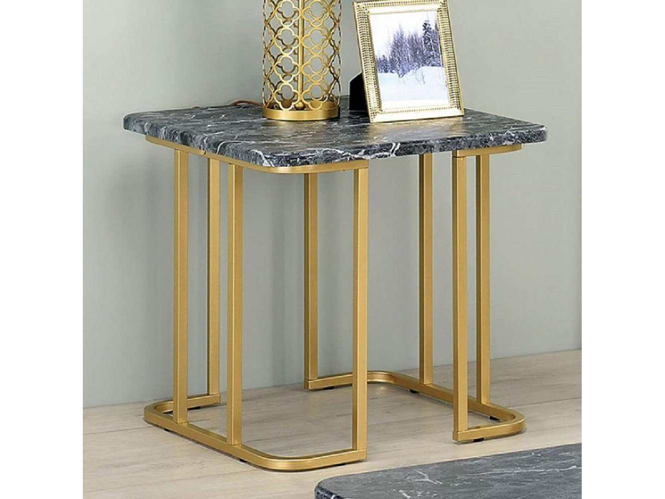 Calista Black & Gold End Table