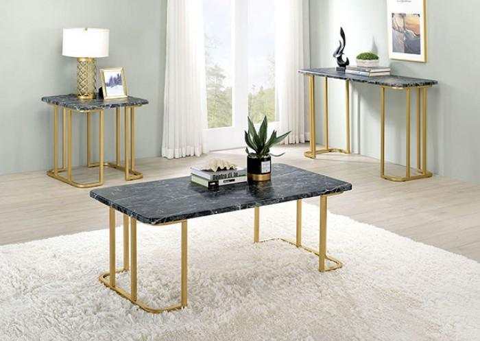 Calista Black & Gold End Table