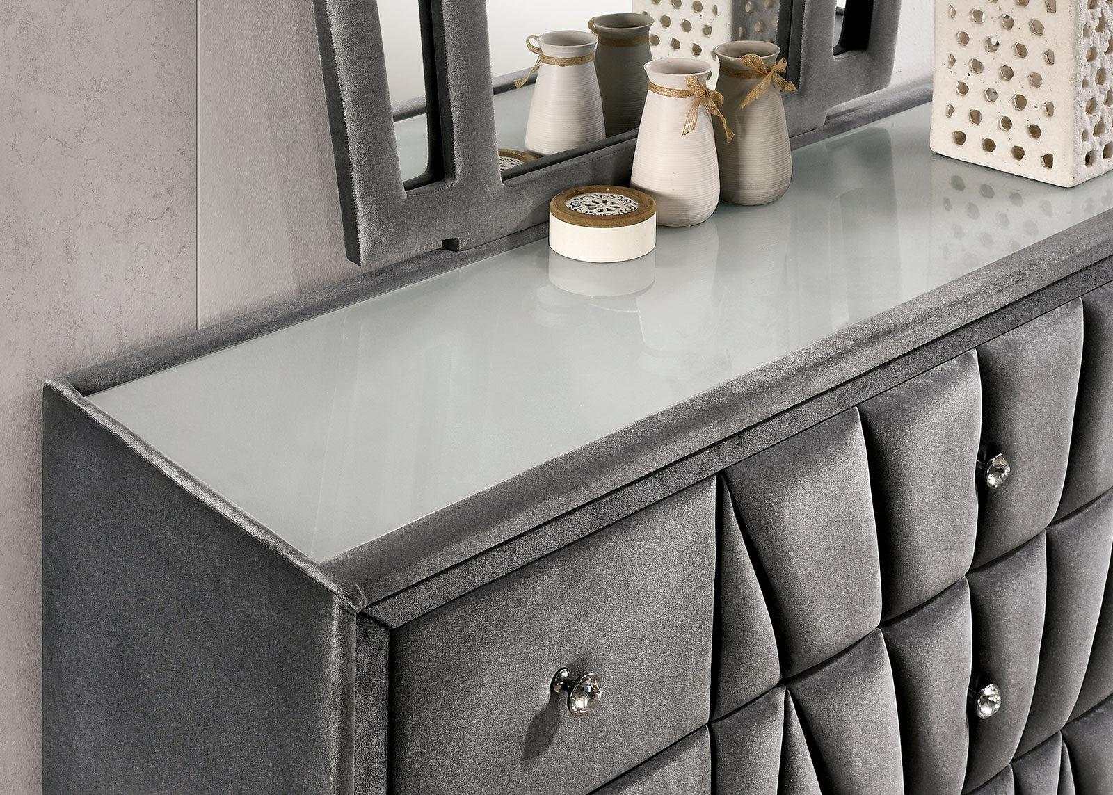 Carissa Gray Velvet Upholstered Dresser