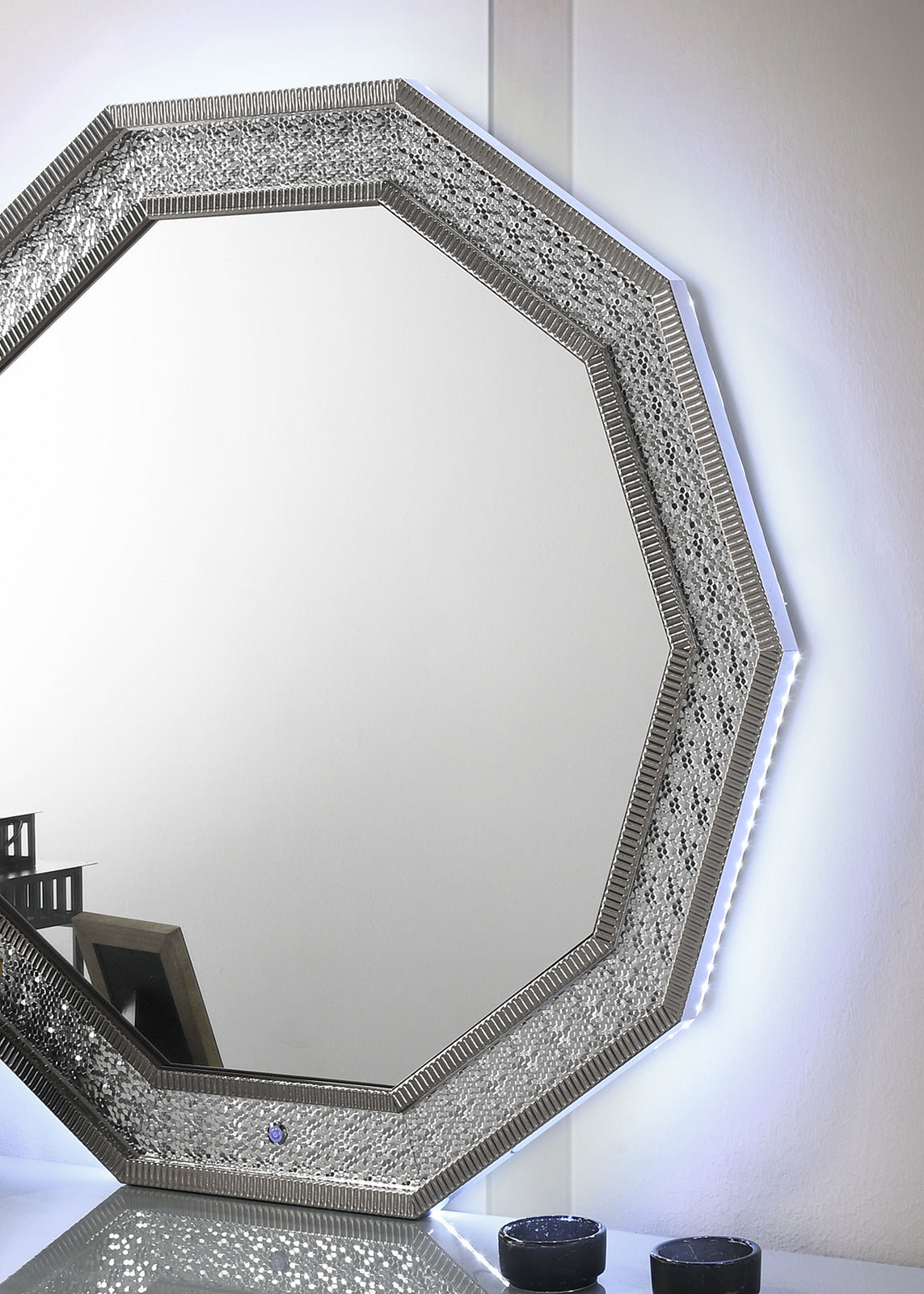 Cassiopeia Metallic Gray Mirror