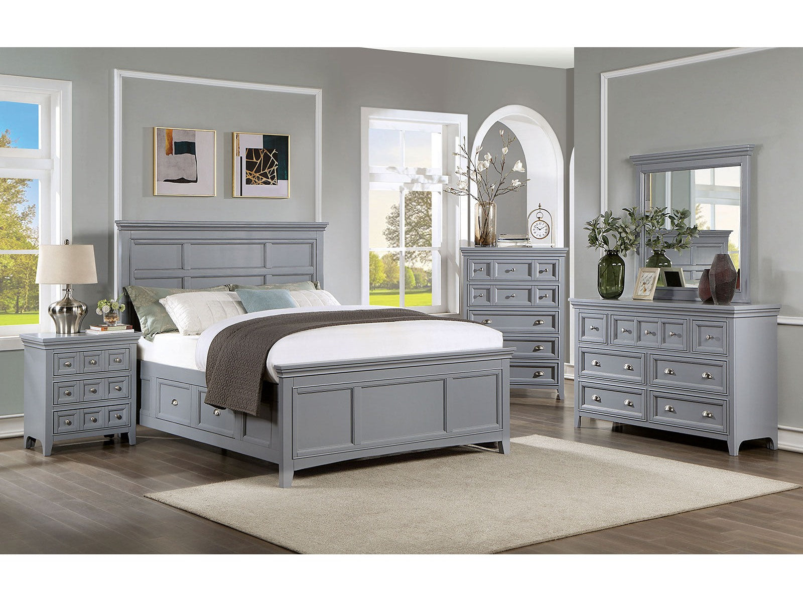 Castlile Gray 4 Pc. Full Bedroom Set