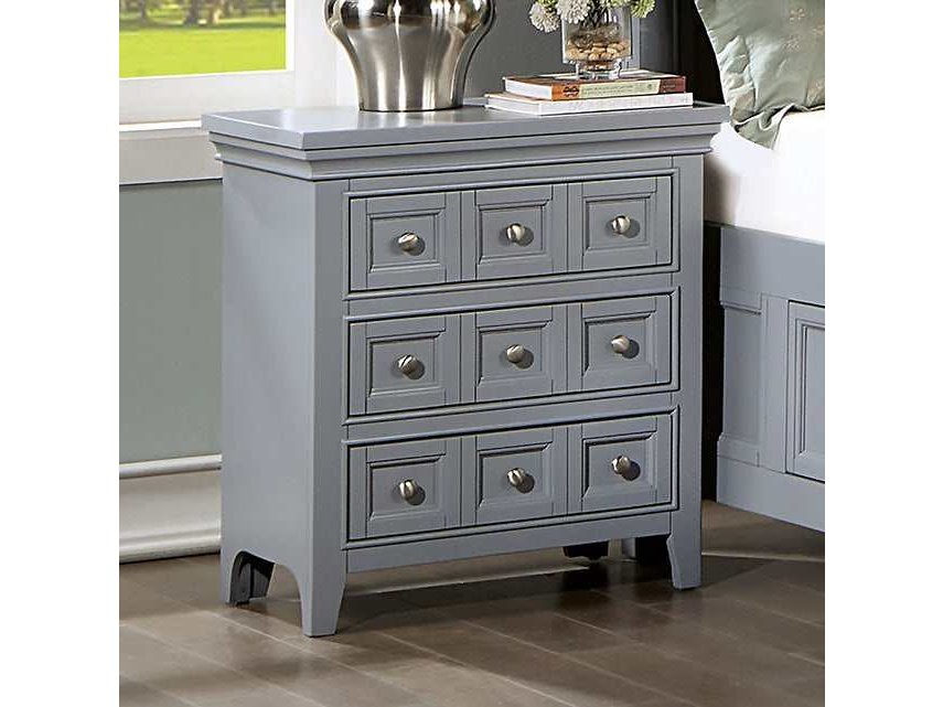 Castlile Gray Nightstand w/ USB