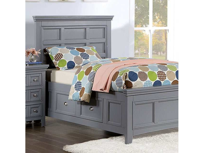 Castlile Gray Twin Bed