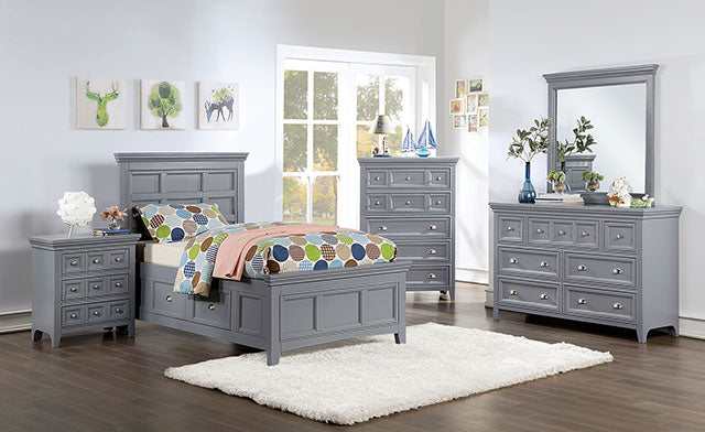 Castlile Gray Twin Bed