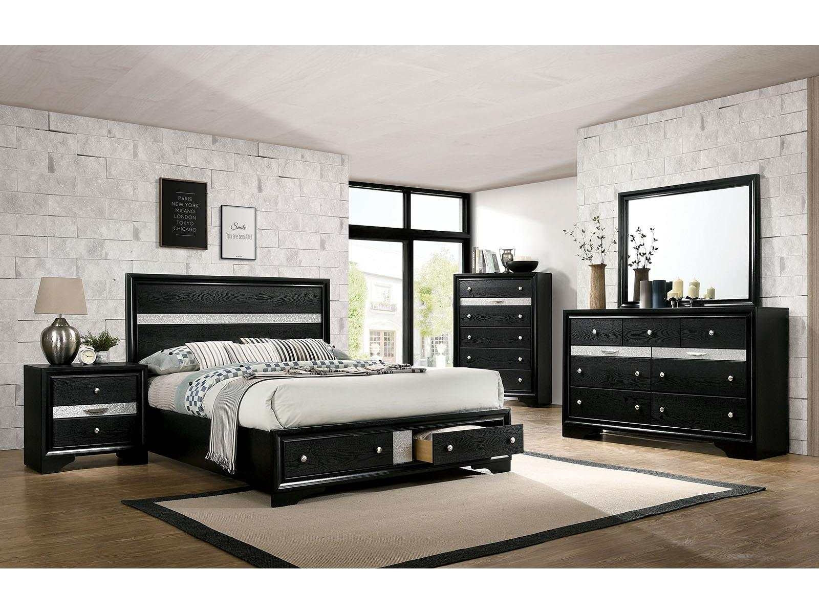 Chrissy Black 4 Pc. Queen Bedroom Set