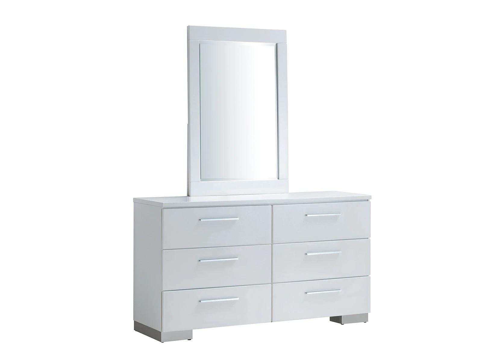 Christie White High Gloss Lacquer Mirror