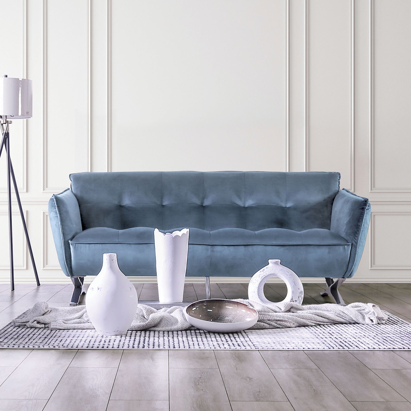 Civellutino Light Blue Sofa & Loveseat