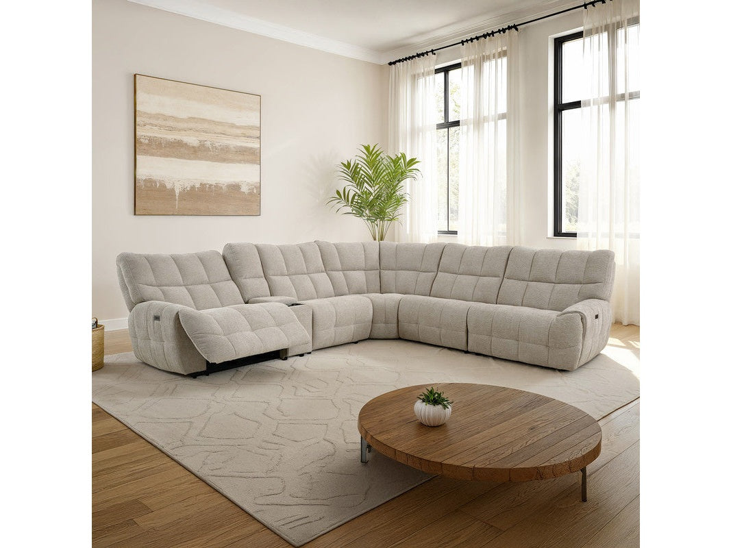 Clemens Beige Power Sectional