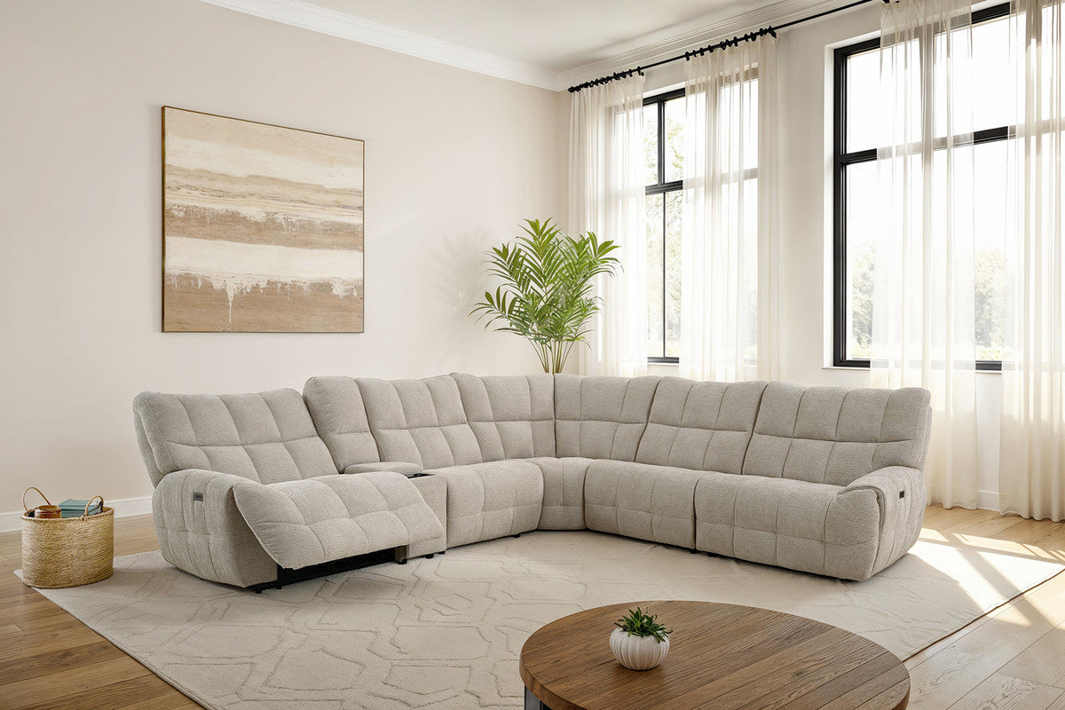 Clemens Beige Power Sectional