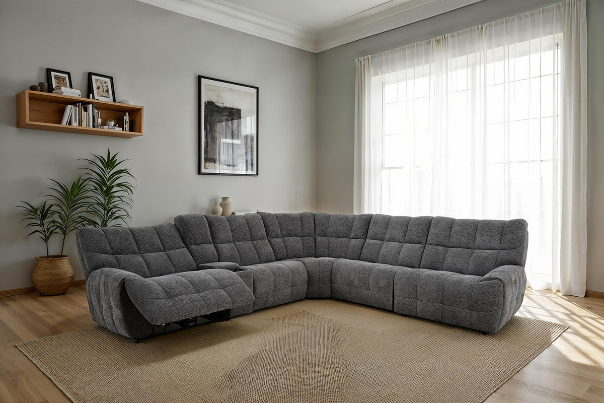 Clemens Dark Gray Power Sectional