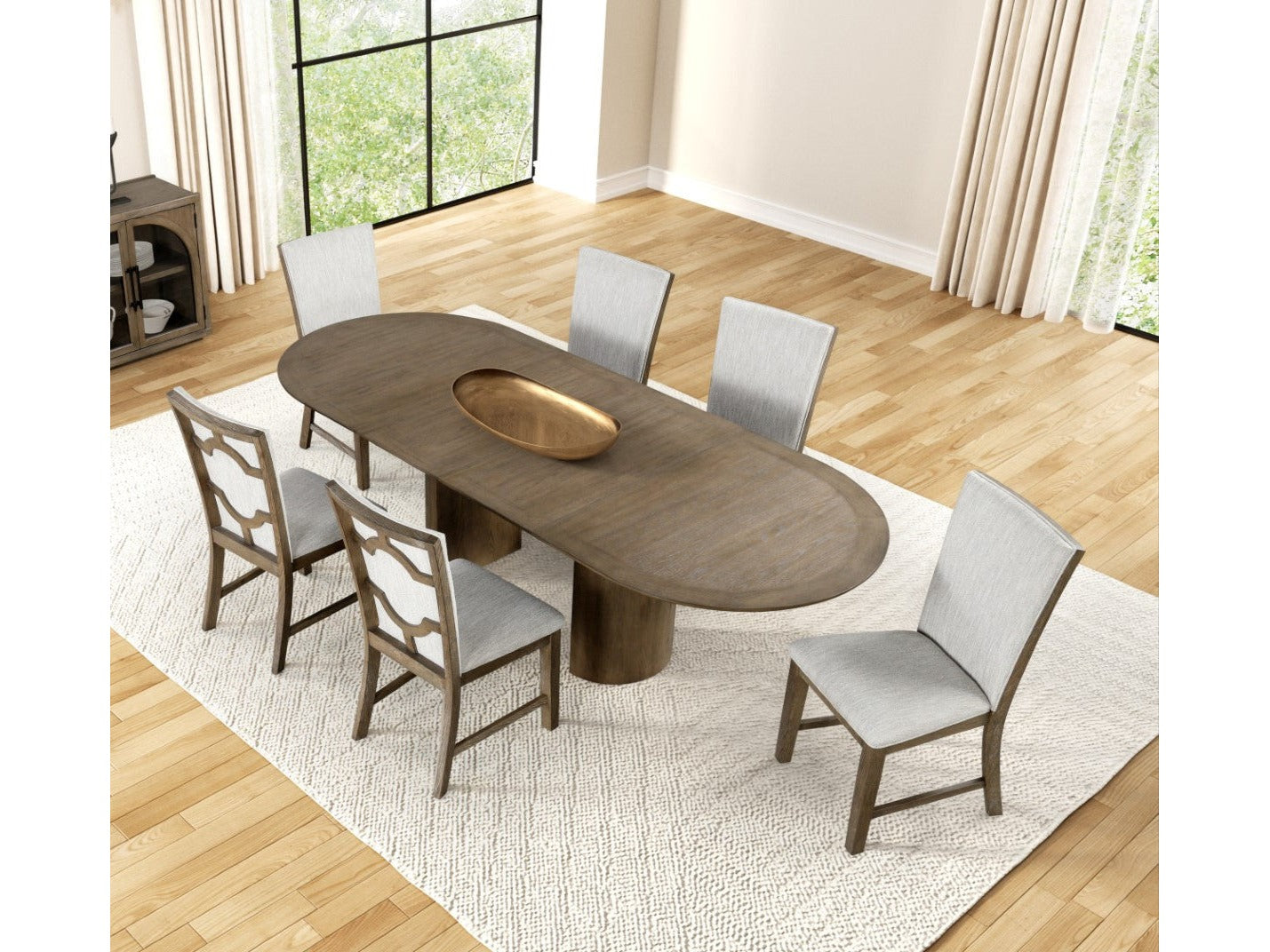 Clements Oak 7 Pc. Dining Room Set