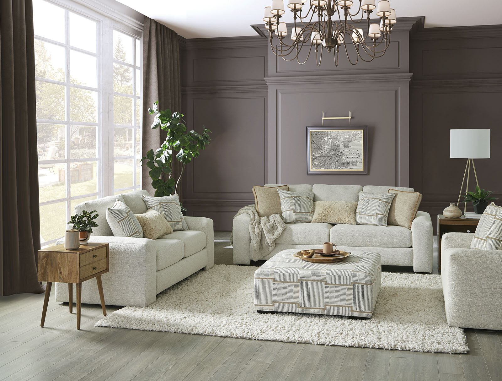 Cochrane Beige Ottoman