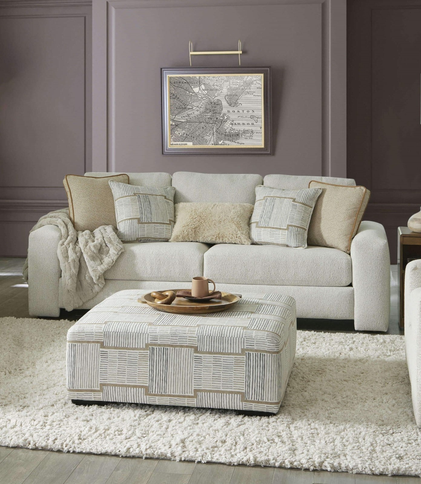 Cochrane Cream/Beige Sofa & Loveseat