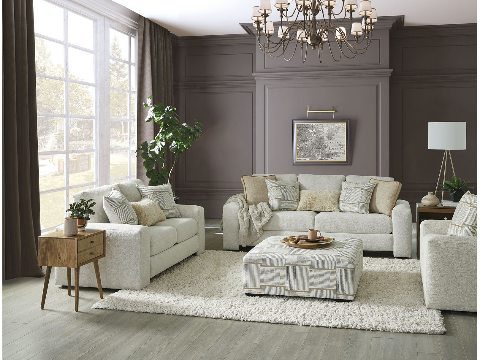 Cochrane Cream/Beige Sofa & Loveseat