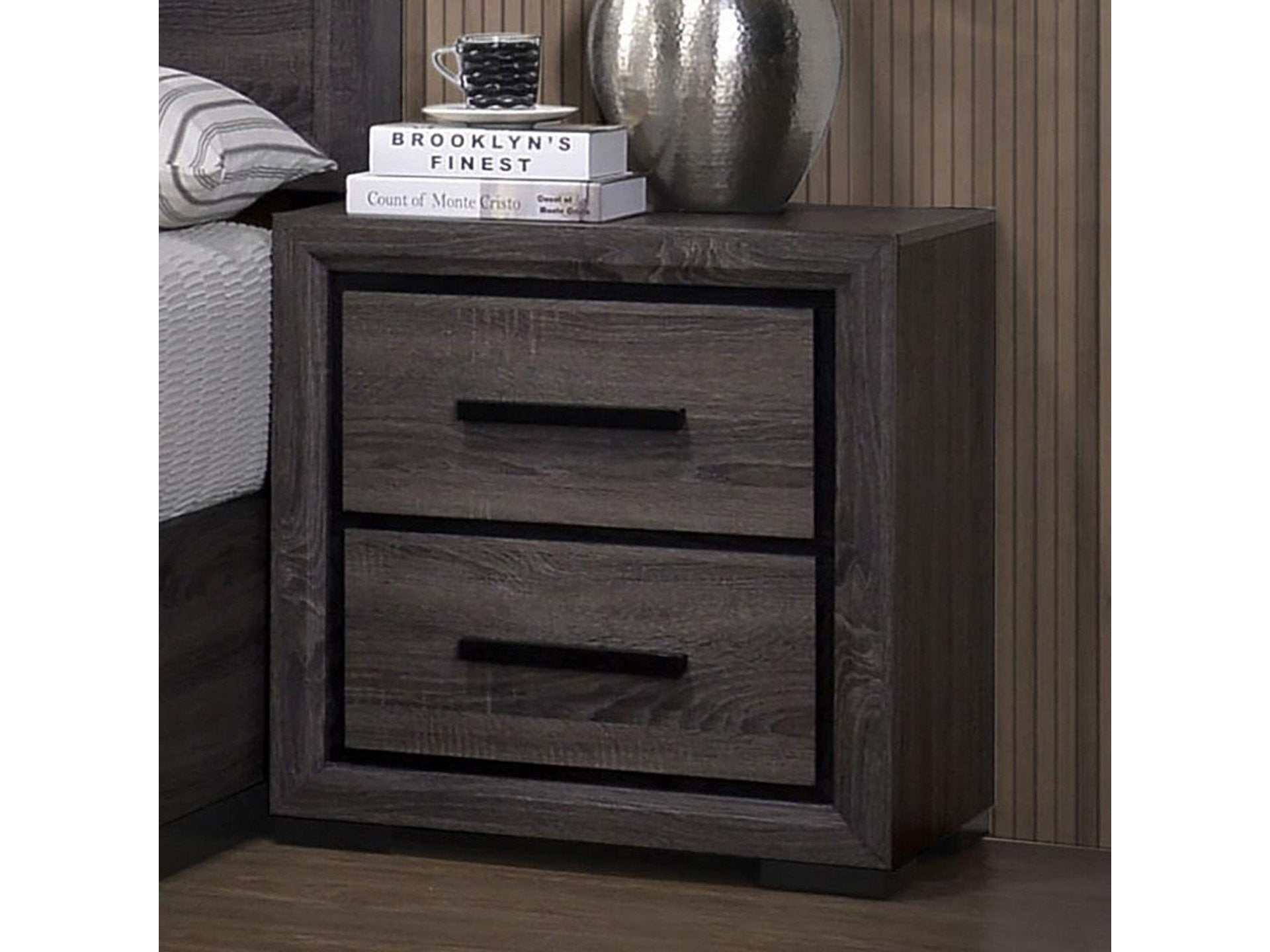 Conwy Gray Nightstand