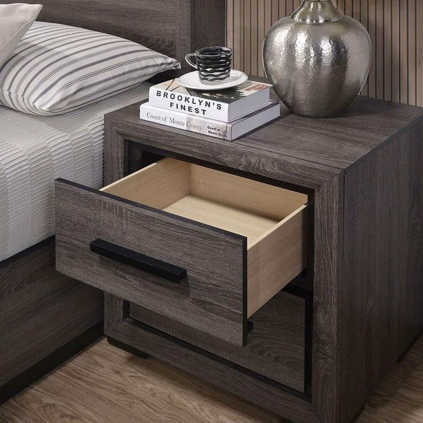 Conwy Gray Nightstand