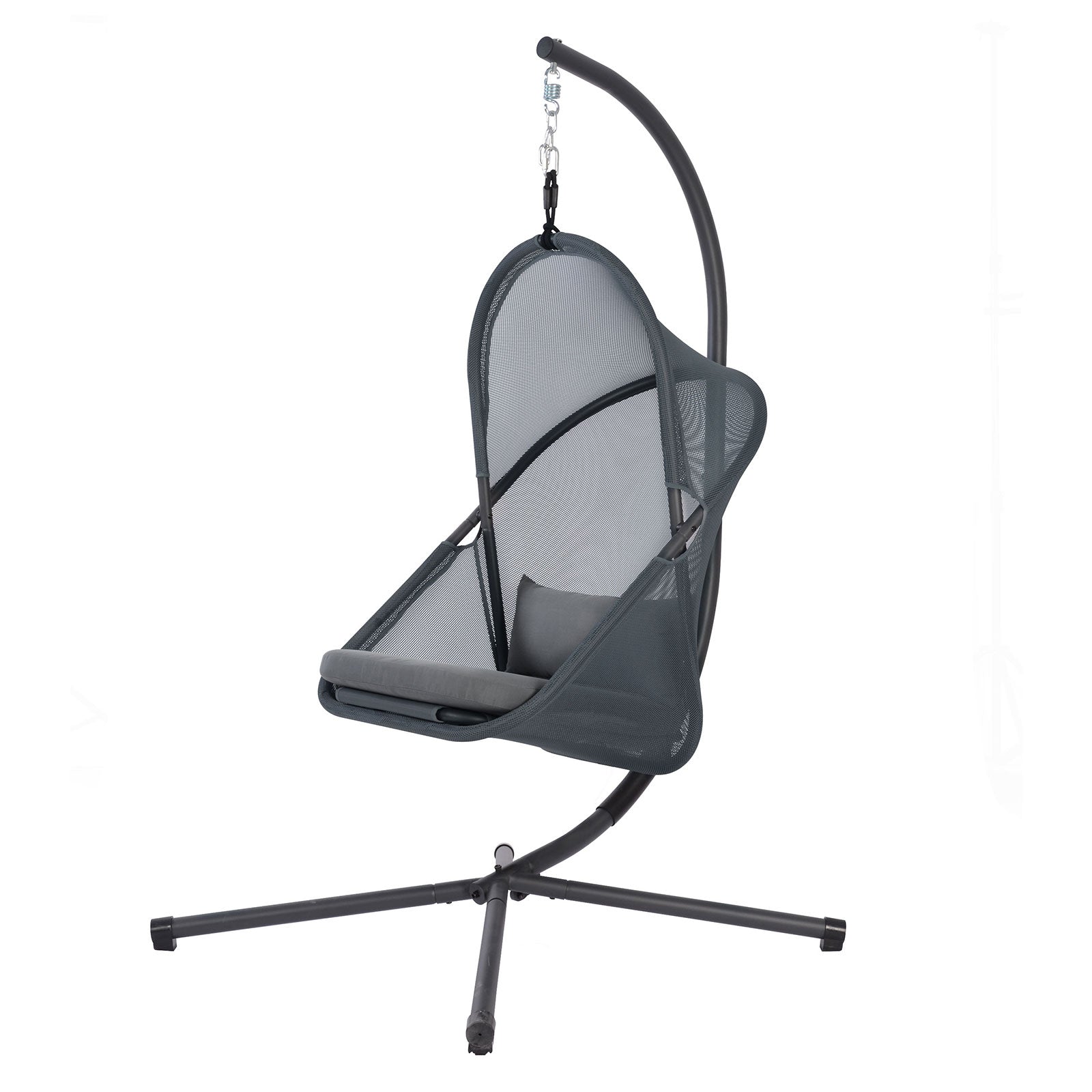Crush Dark Gray Outdoor Swing Chair w/Stand