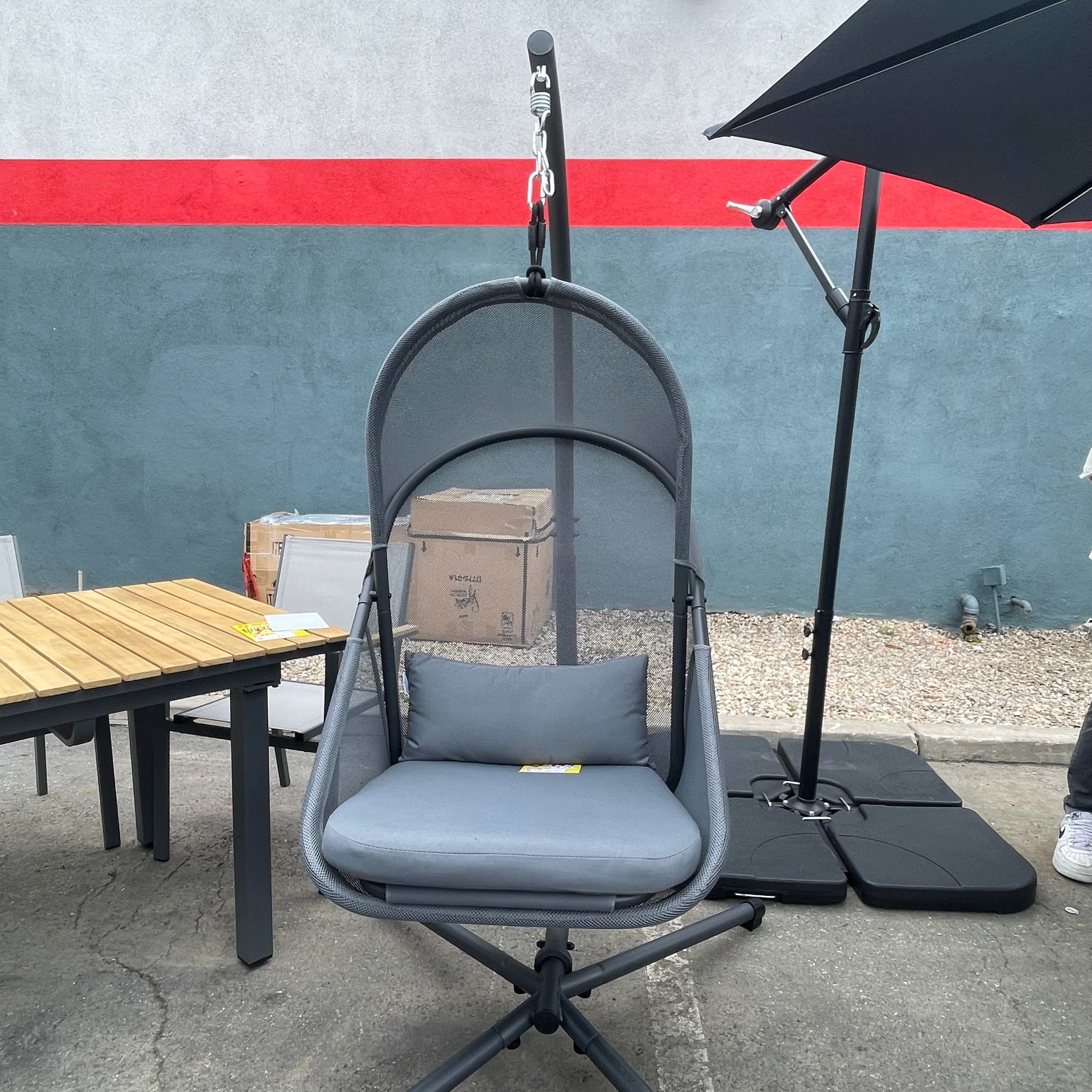 Crush Dark Gray Swing Chair