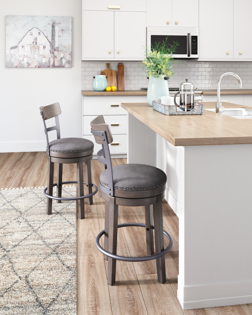 Caitbrook Upholstered Swivel Barstool