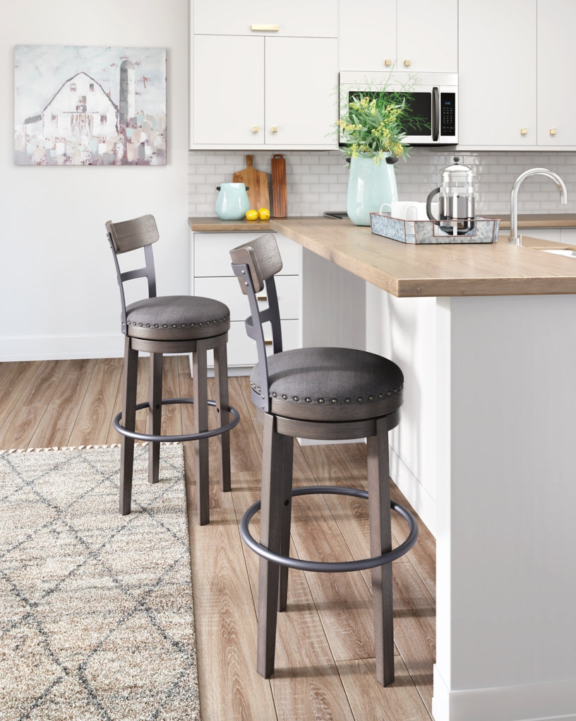 Caitbrook Tall Upholstered Swivel Barstool