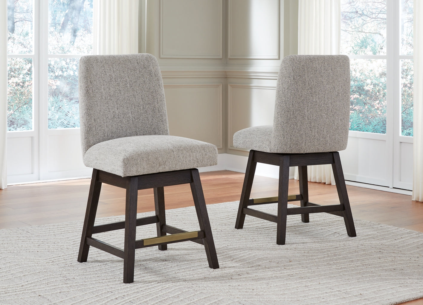 Burkhaus Upholstered Swivel Barstool