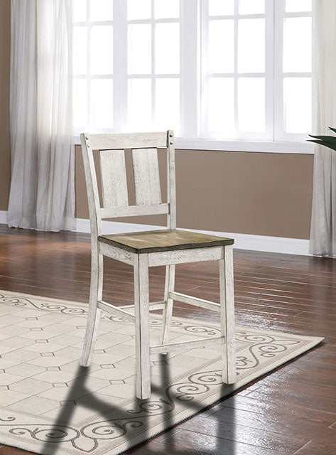 Dakota Antique White/Ash Brown Counter Height Chair (Set of 2)