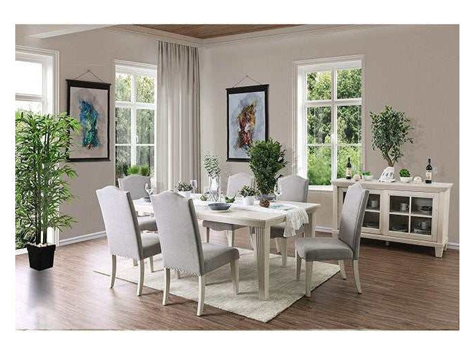 Daniella Antique White/Gray Dining Table