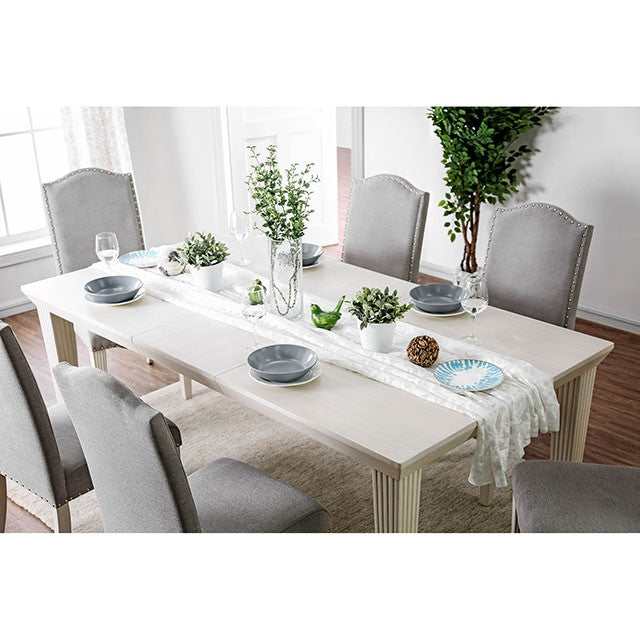 Daniella Antique White/Gray Dining Table