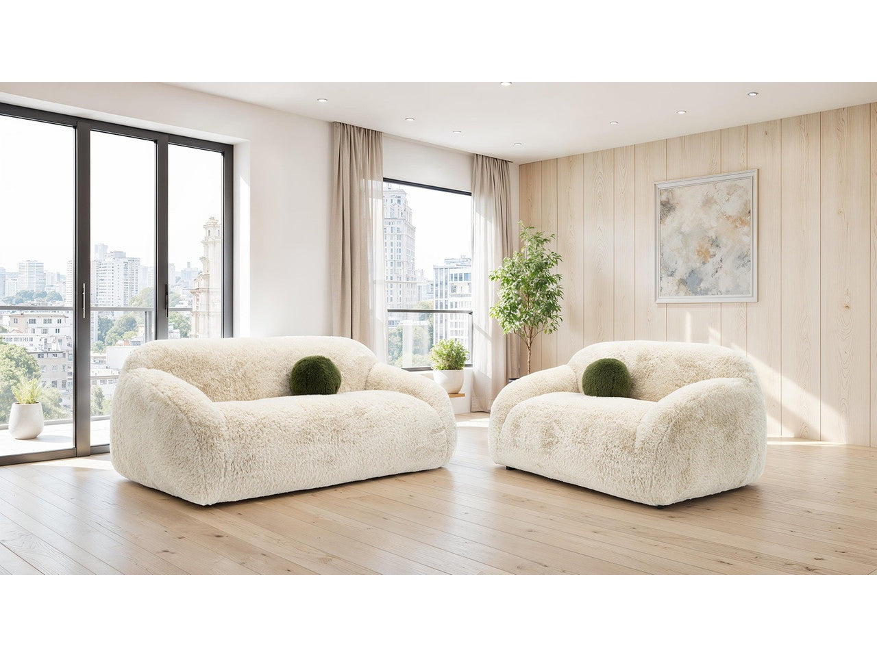 Darwen Sand Sofa & Loveseat