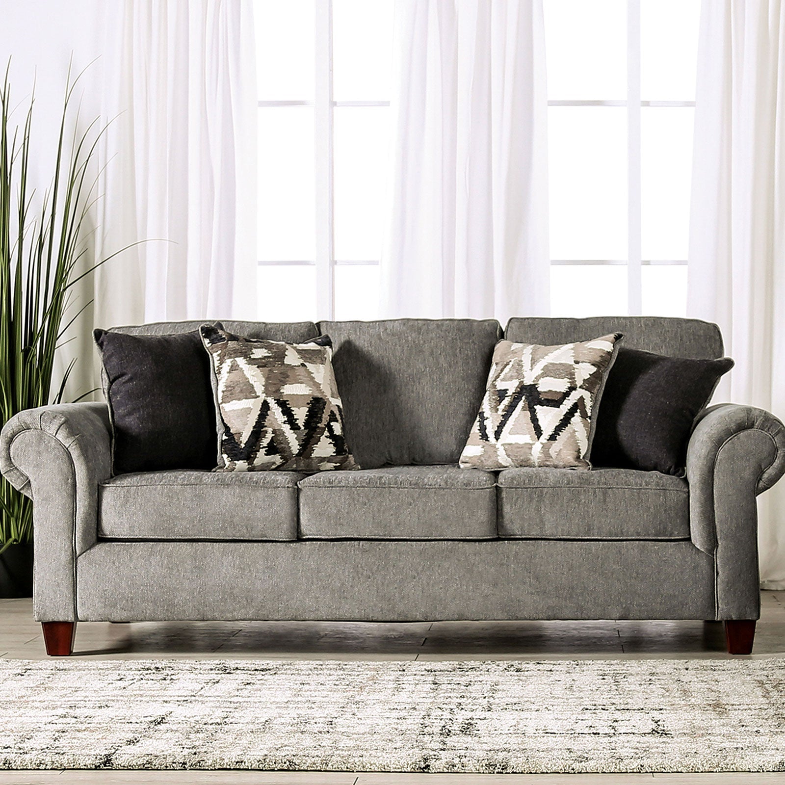 Delgada Graphite Sofa & Loveseat