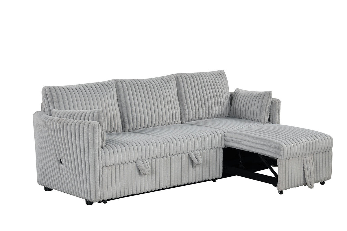 Denholme Gray Sectional w/ Pull Out