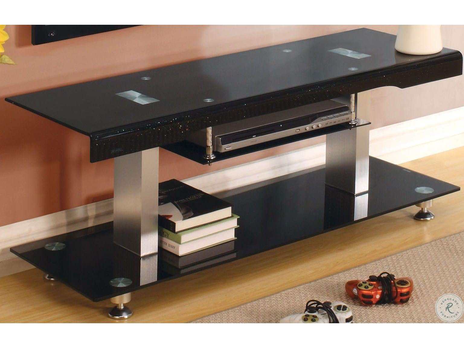 Dietrich Black & Chrome 60" TV Console: