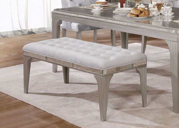Diocles Silver & Gray Bench