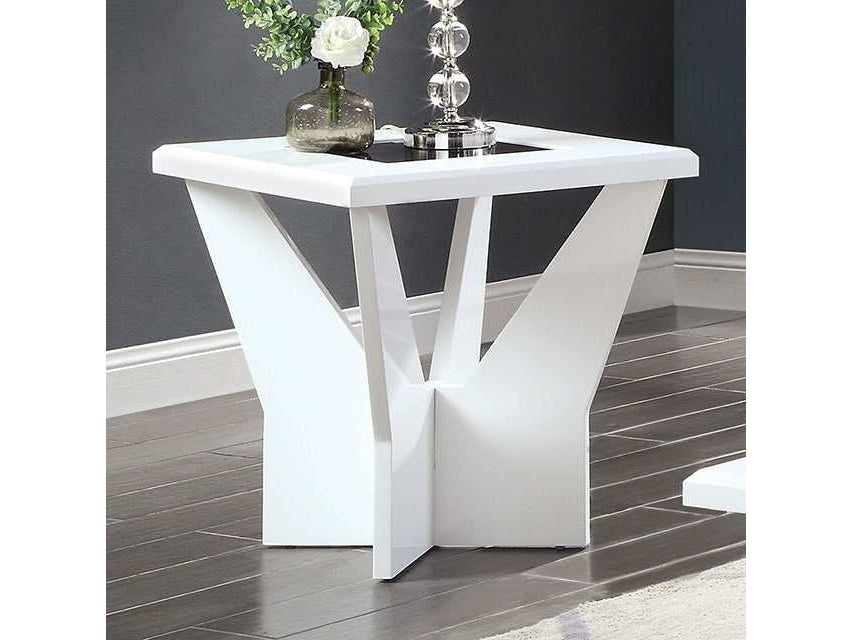 Dubendorf White End Table
