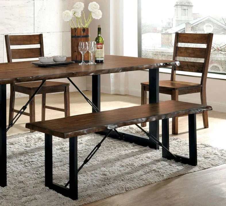 Dulce Walnut & Black Bench