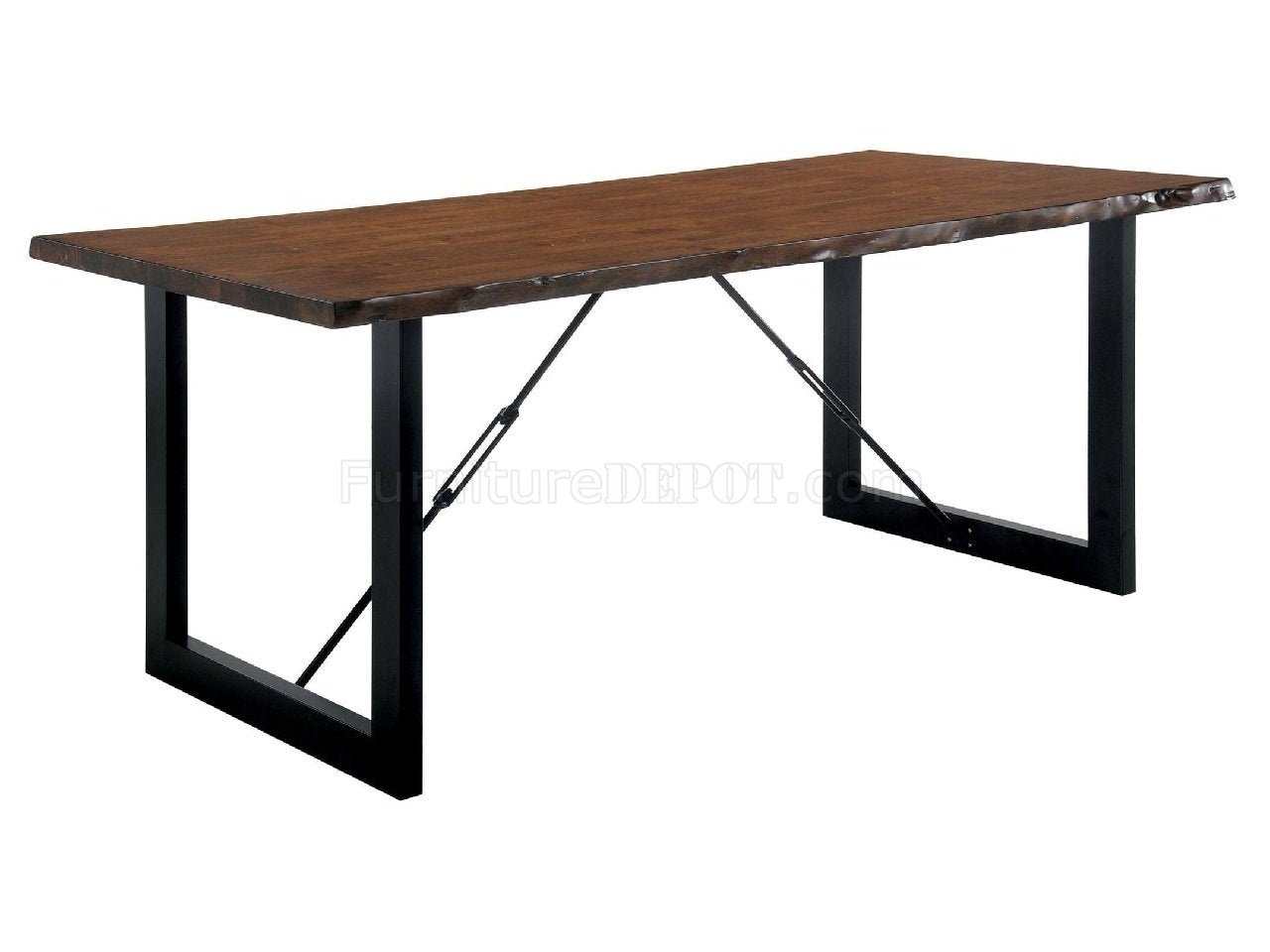 Dulce Walnut & Black Dining Table