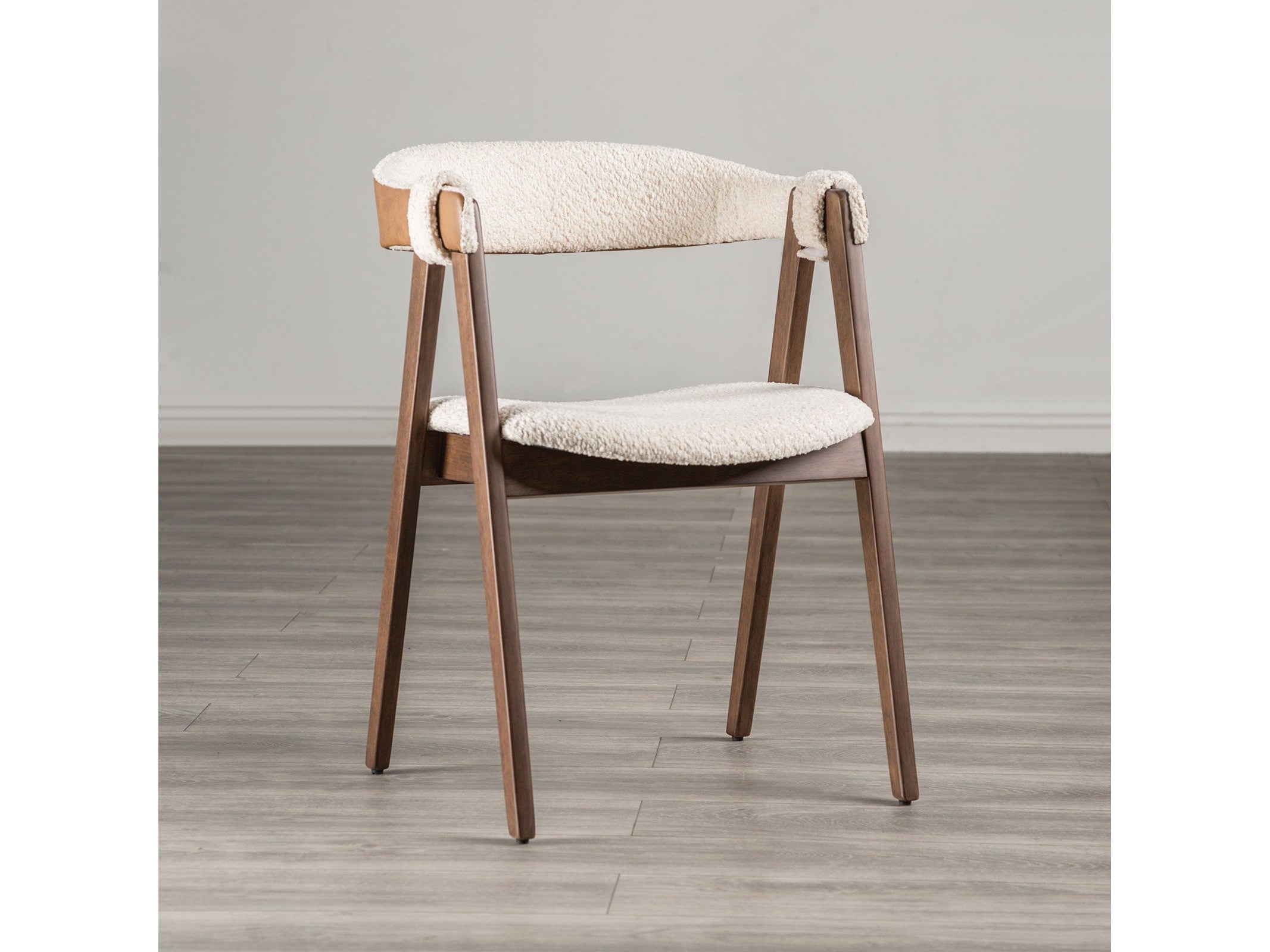 Ebikon Walnut/Beige Side Chair (Set of 2)