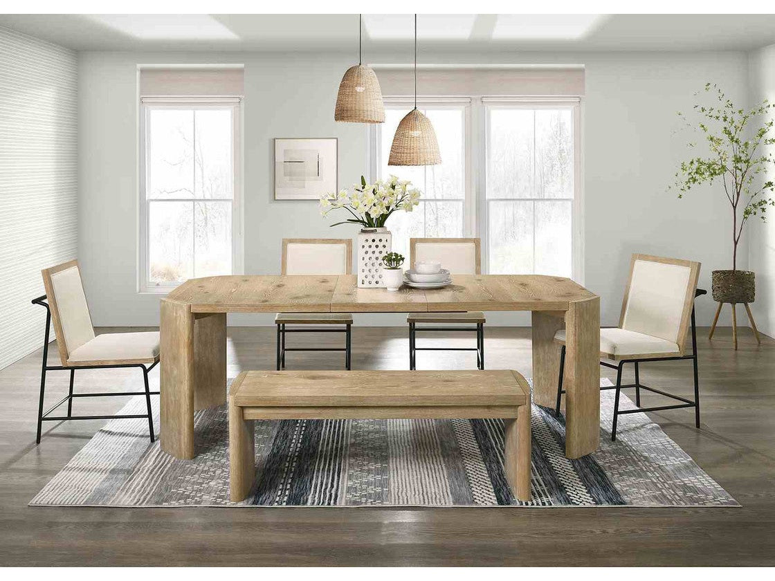 Edenbridge Oak/Beige 7 Pc. Dining Table Set