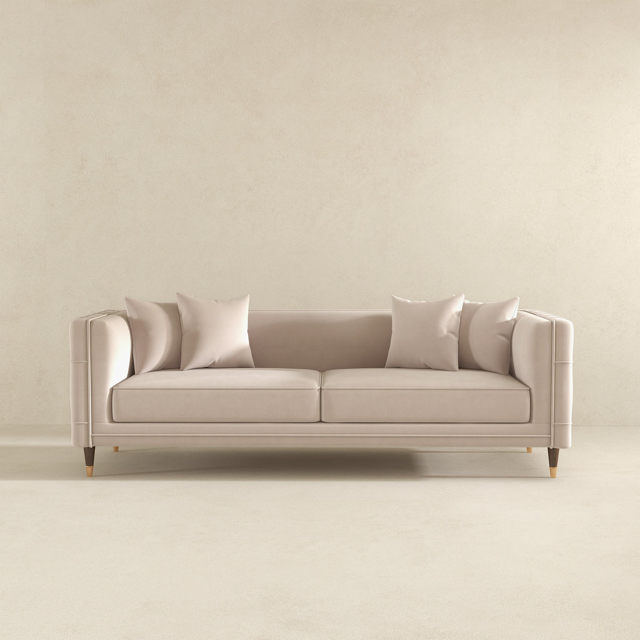 Edward Sofa - Light Cream Velvet