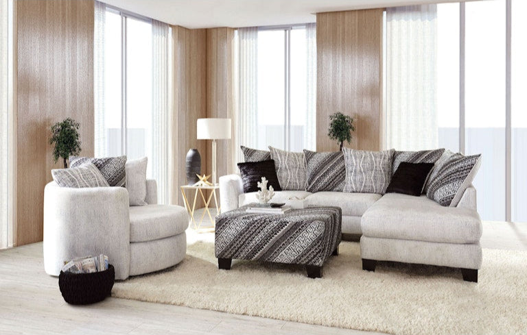 Eimear Off-white/Black Sectional