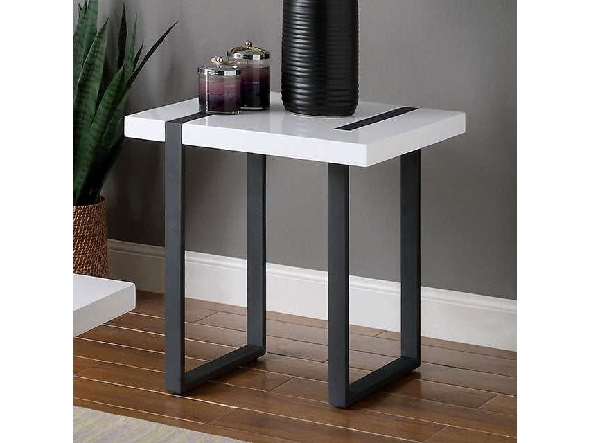 Eimear White/Black End Table