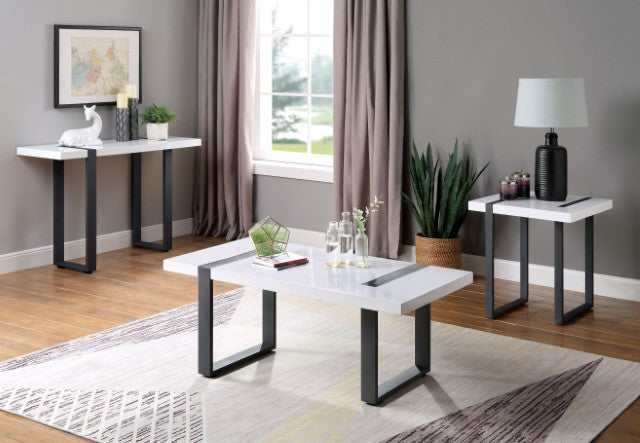 Eimear White/Black End Table