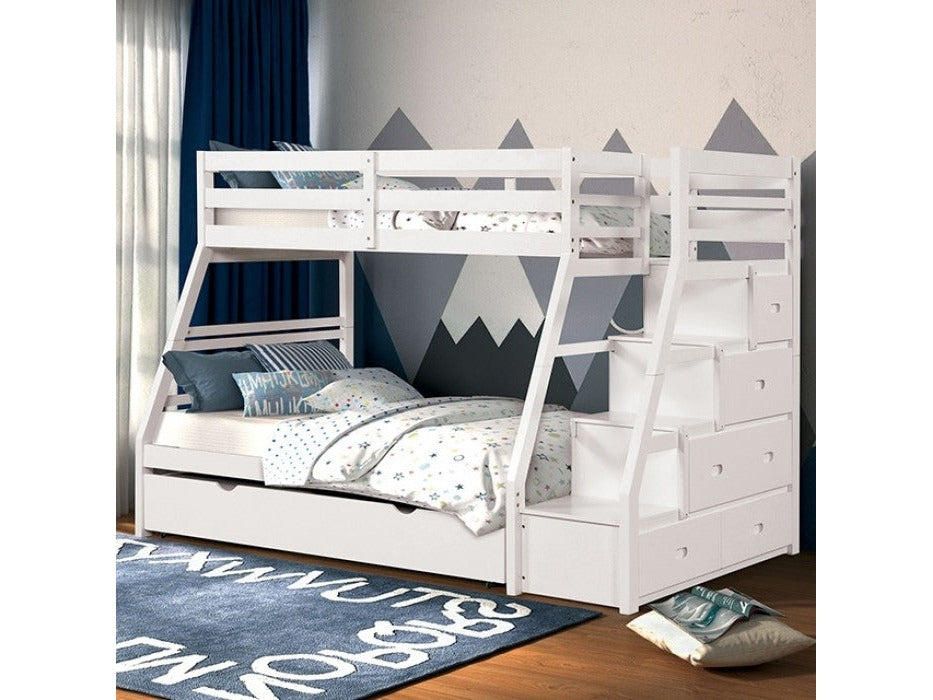 Ellington White Twin/Full Bunk Bed