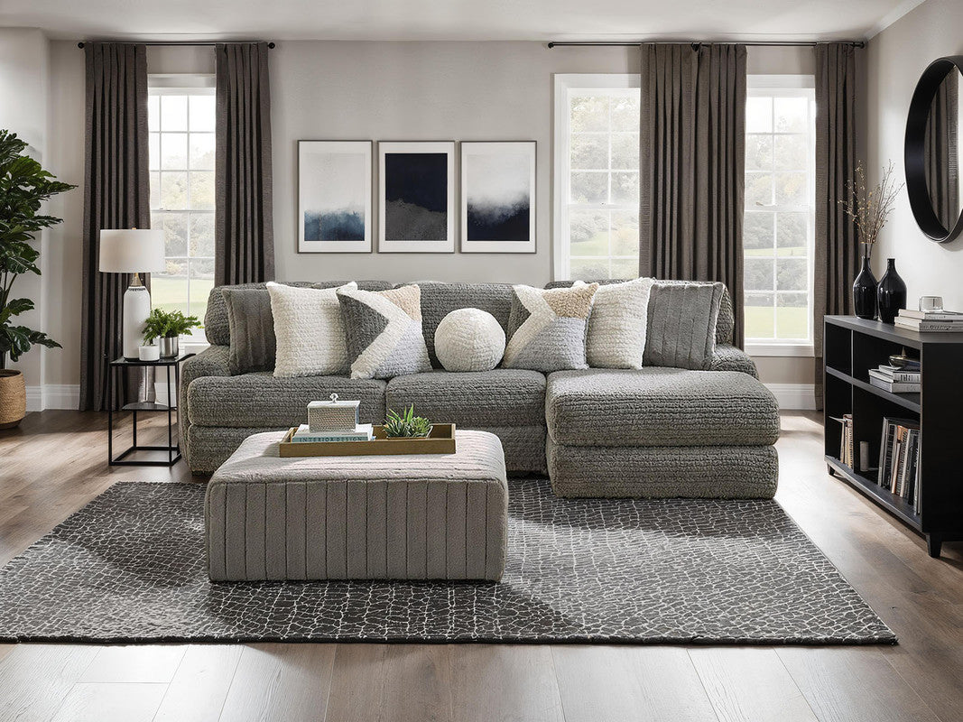 Elmhurst Charcoal Ottoman