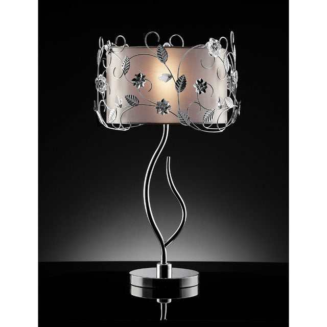 Elva Silver/Chrome Table Lamp,