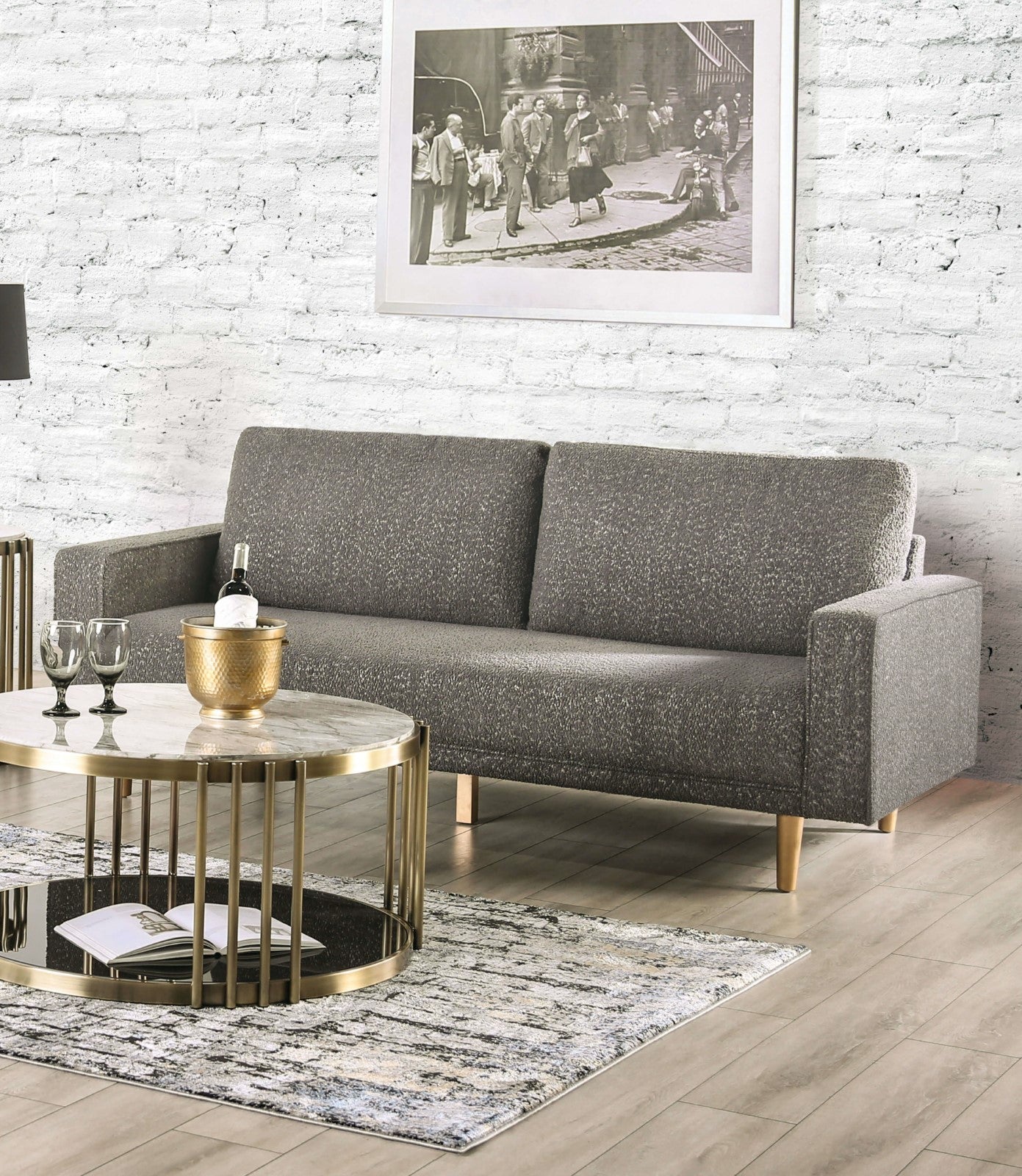 Elverum Charcoal Gray Sofa & Loveseat