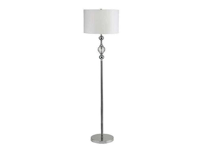 Emi White/Silver Floor Lamp