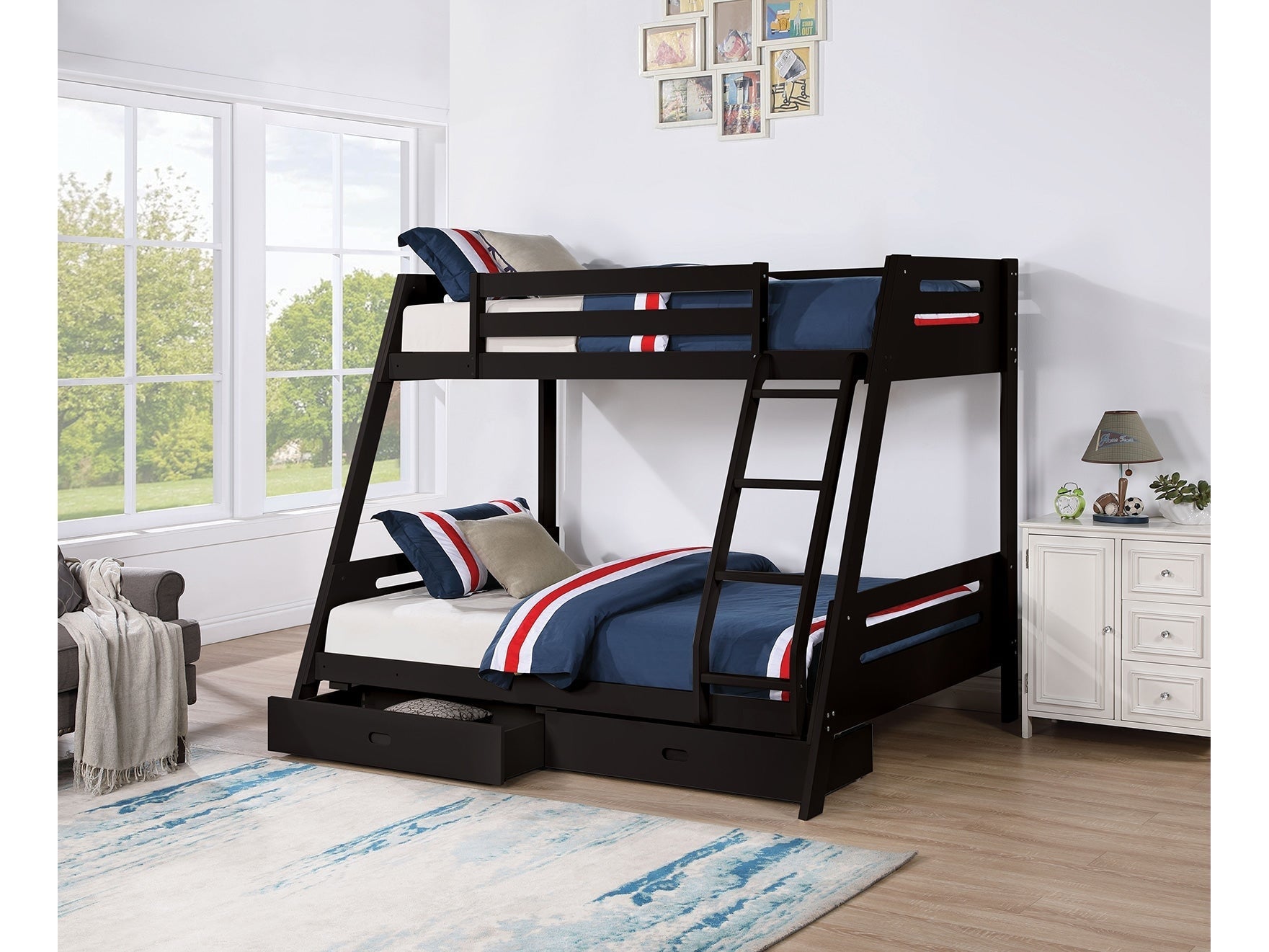 Emilee Black Twin/Full Bunk Bed