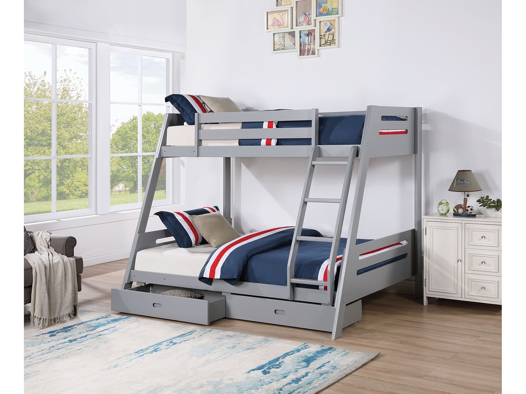 Emilee Gray Twin/Full Bunk Bed